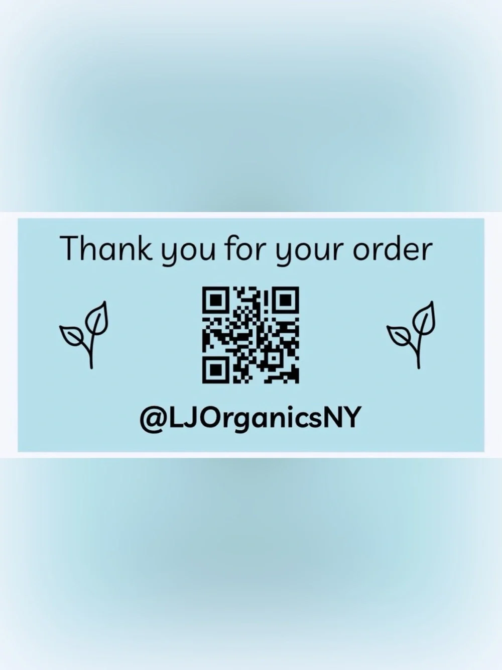 50 CUSTOM STICKERS - 2” x 1” - “THANK YOU FOR YOUR ORDER” - W/ CLOSET NAME & QR